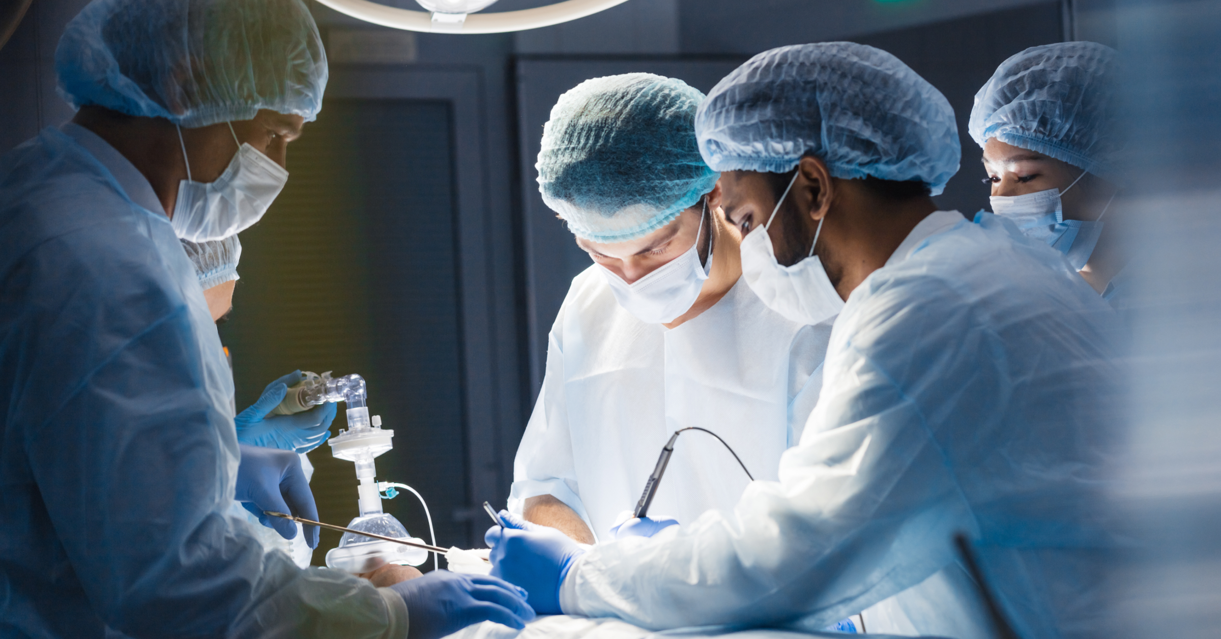 A group of doctors perform surgery during residency